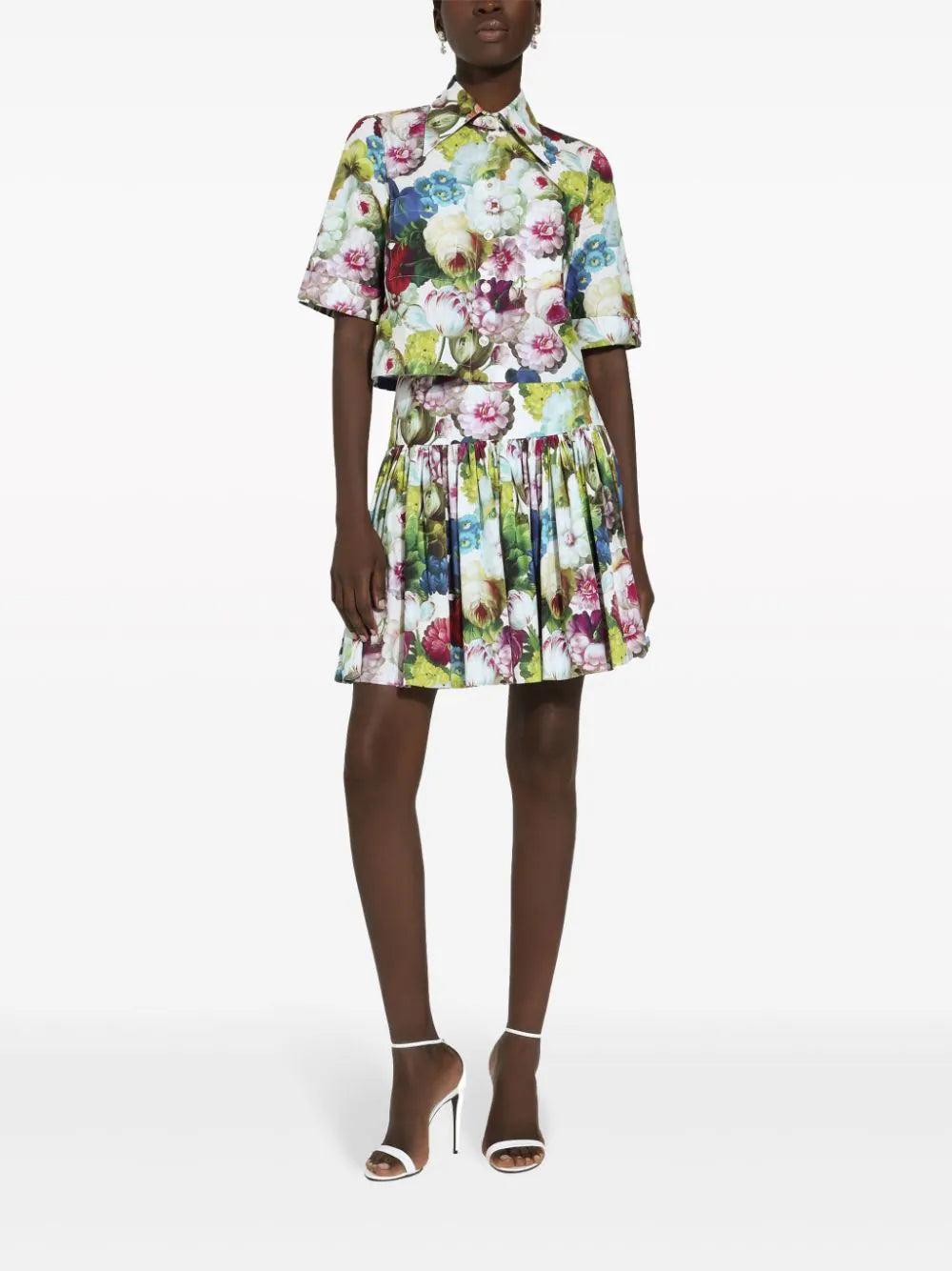 Dolce & Gabbana Shirt With Nocturnal Flower Print