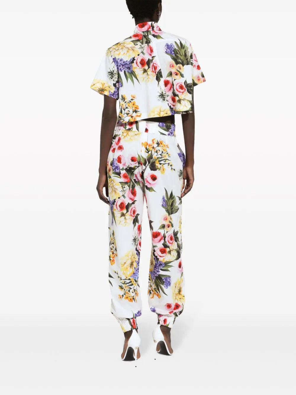 Dolce & Gabbana Short Shirt With Garden Print