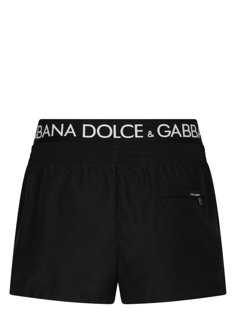 Dolce & Gabbana Short Swim Trunks With Branded Band