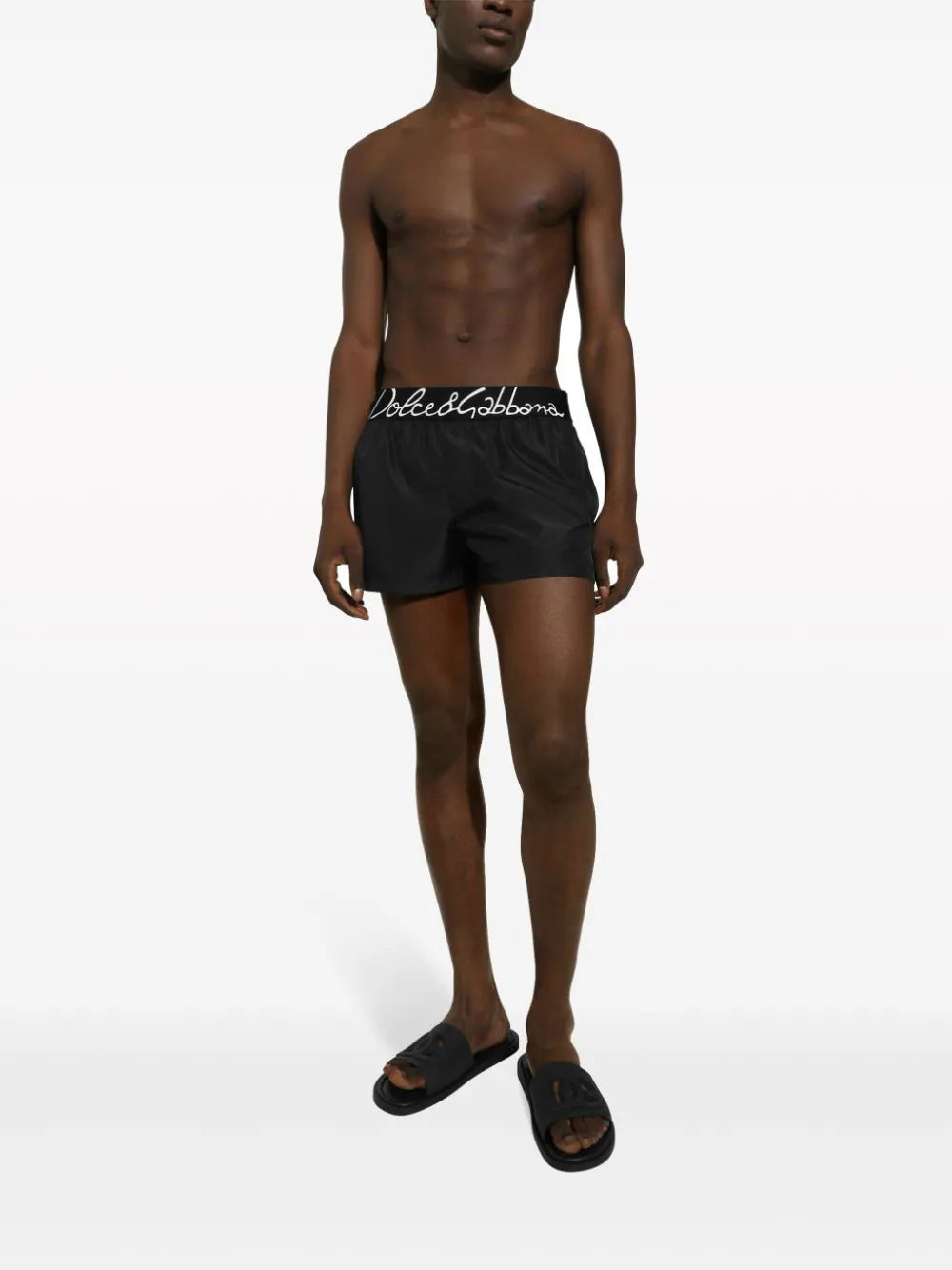 Dolce & Gabbana Short Swimsuit With Logo Band