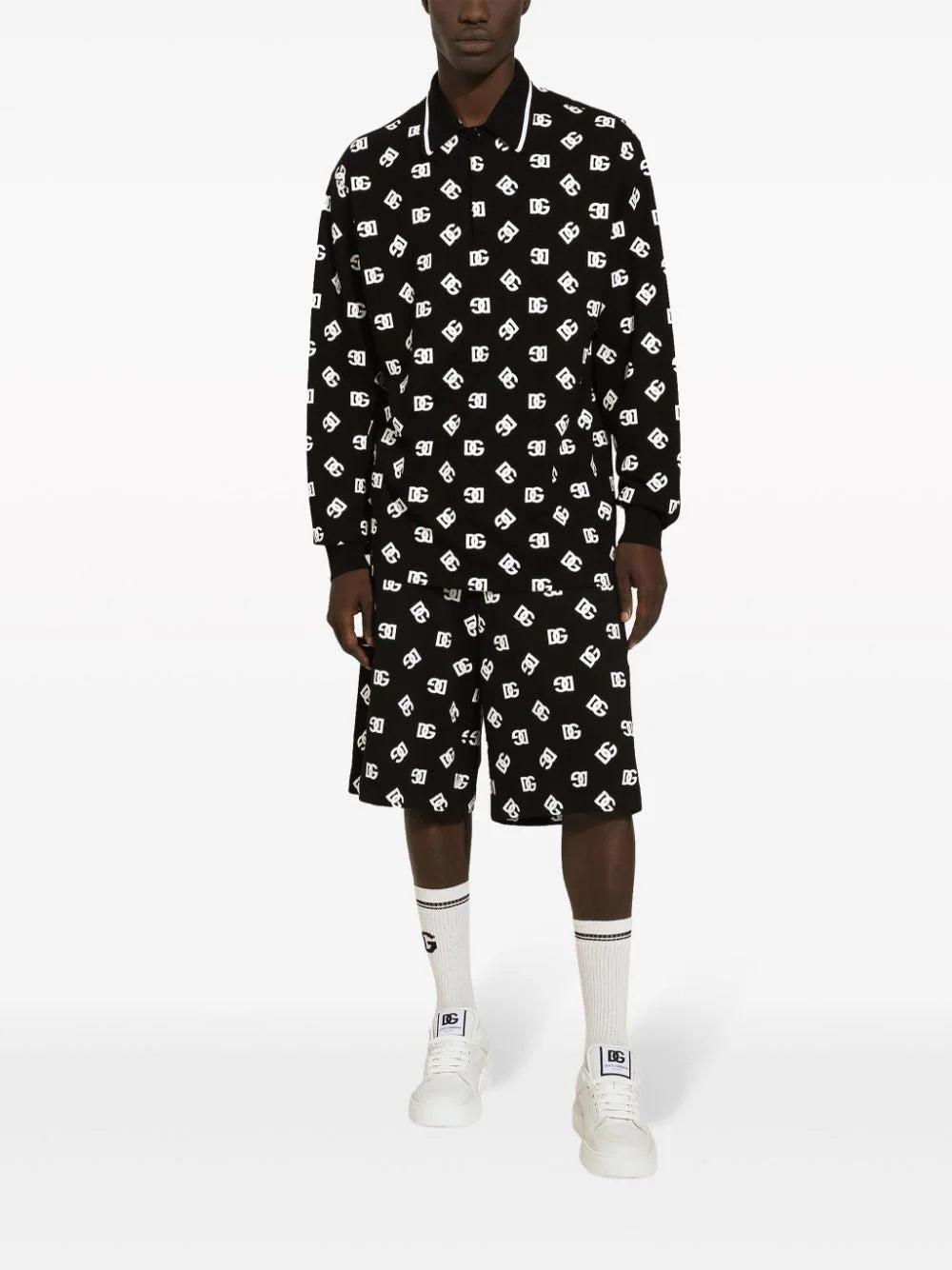 Dolce & Gabbana Shorts With All-over Dg Logo