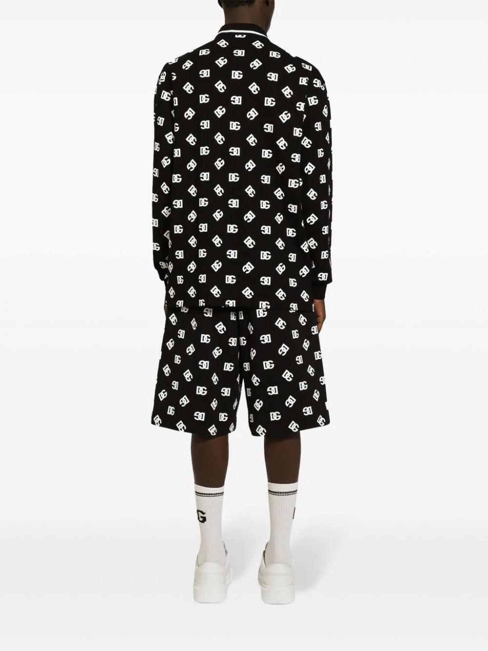 Dolce & Gabbana Shorts With All-over Dg Logo