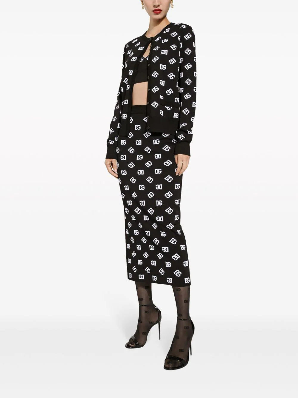 Dolce & Gabbana Skirt With Jacquard Dg Logo