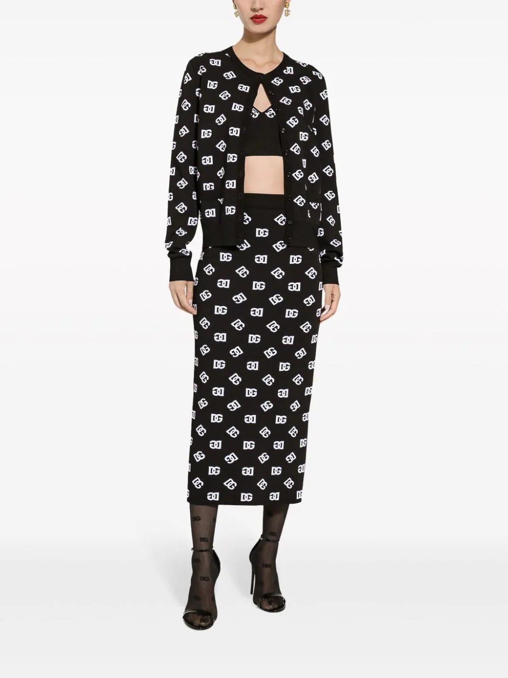 Dolce & Gabbana Skirt With Jacquard Dg Logo