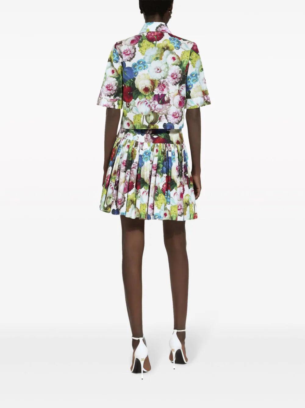 Dolce & Gabbana Skirt With Nocturnal Flower Print