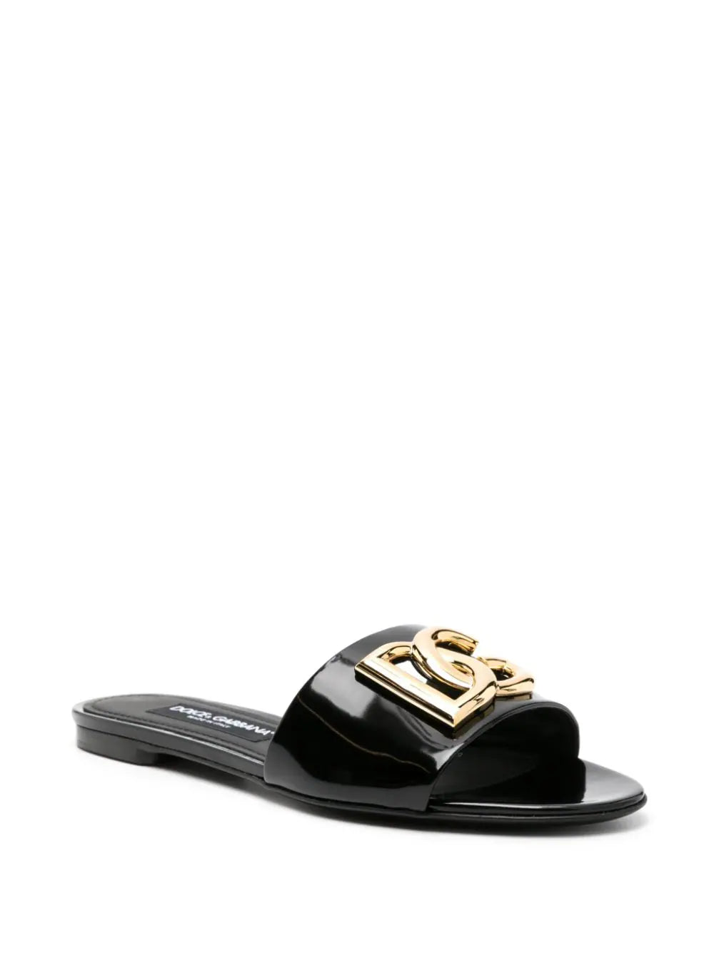 Dolce & Gabbana Slide In Shiny Calfskin