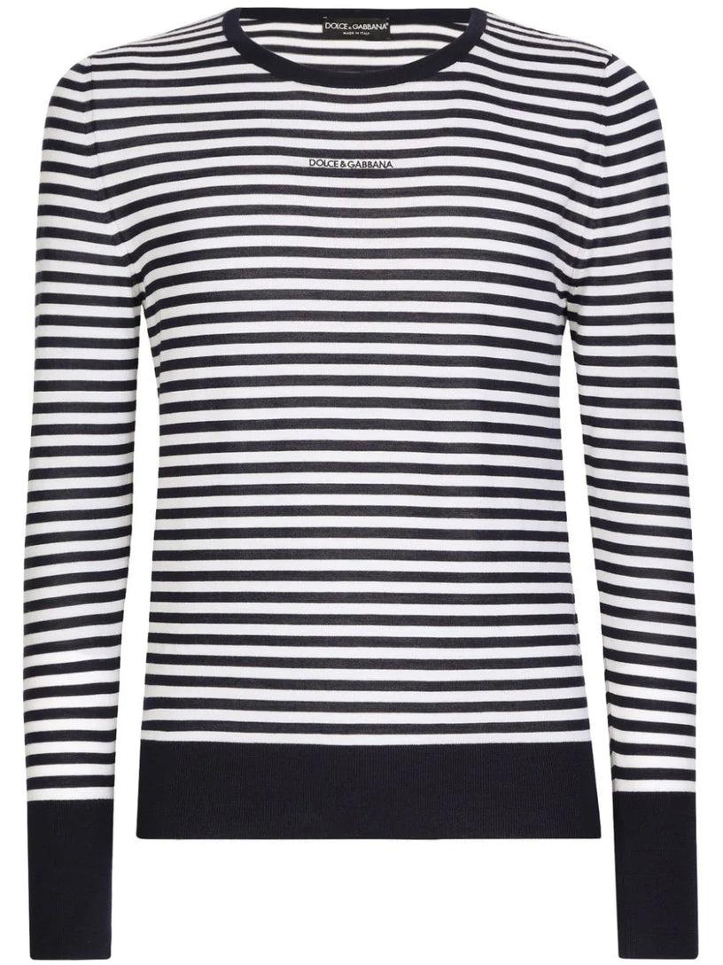 Dolce & Gabbana Sweater in striped virgin wool