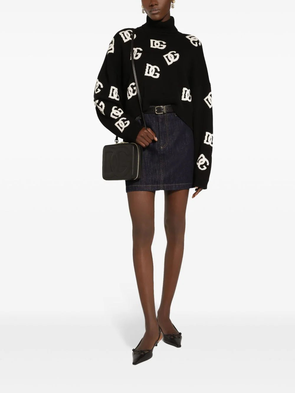 Dolce & Gabbana Sweater With All-over Dg Logo
