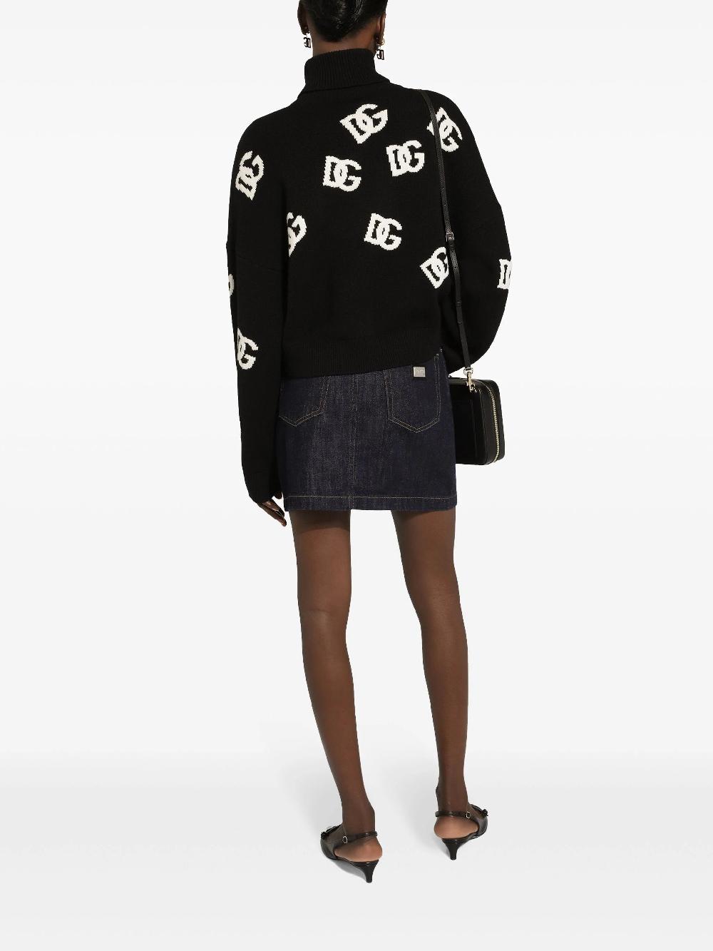 Dolce & Gabbana Sweater With All-over Dg Logo