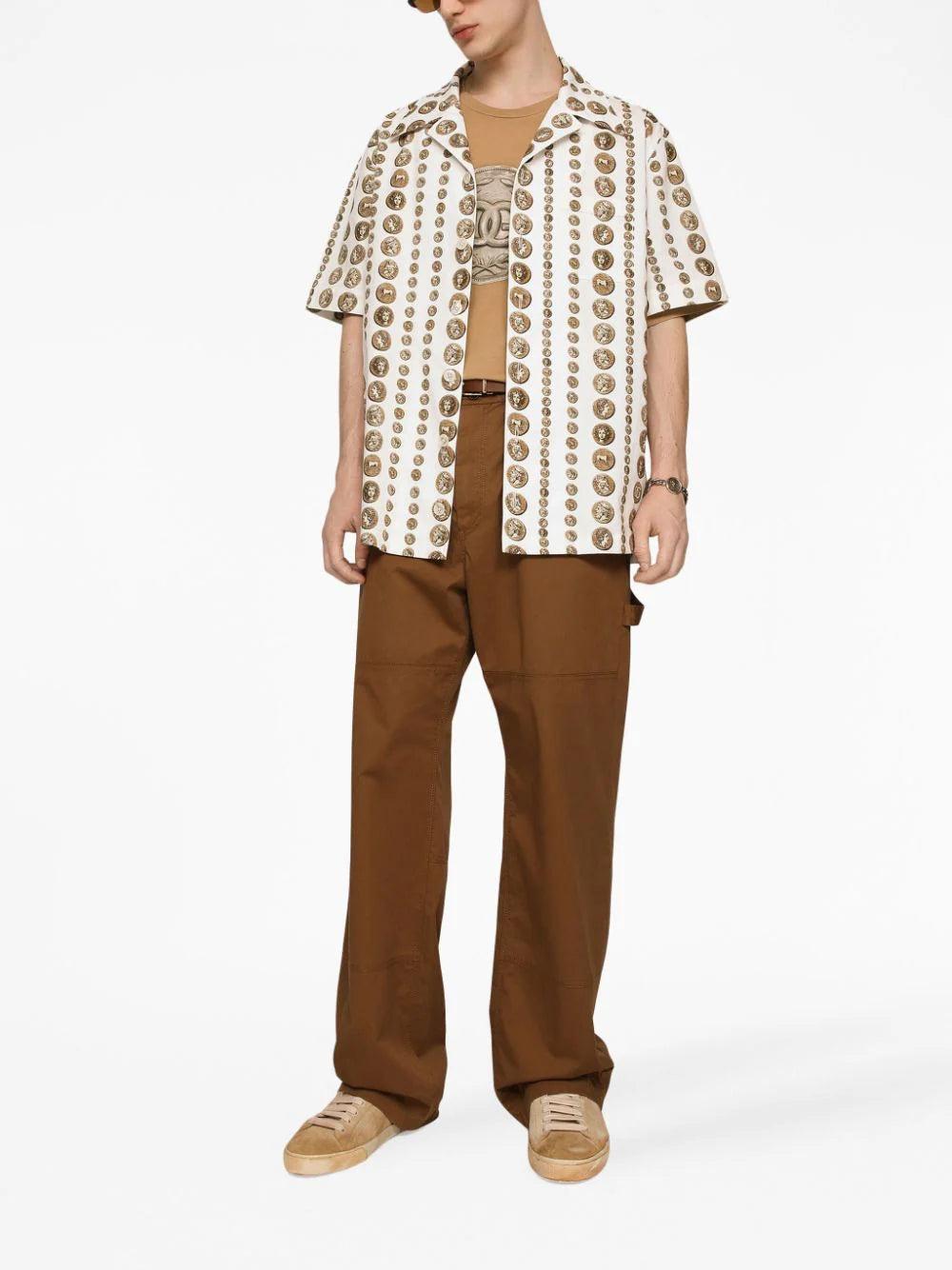 Dolce & Gabbana Worker Pants With Brand Plate