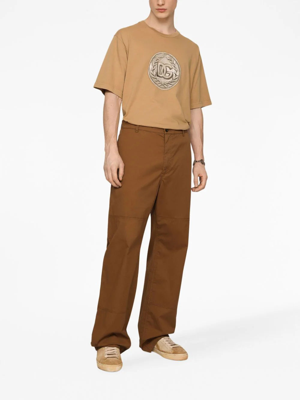 Dolce & Gabbana Worker Pants With Brand Plate