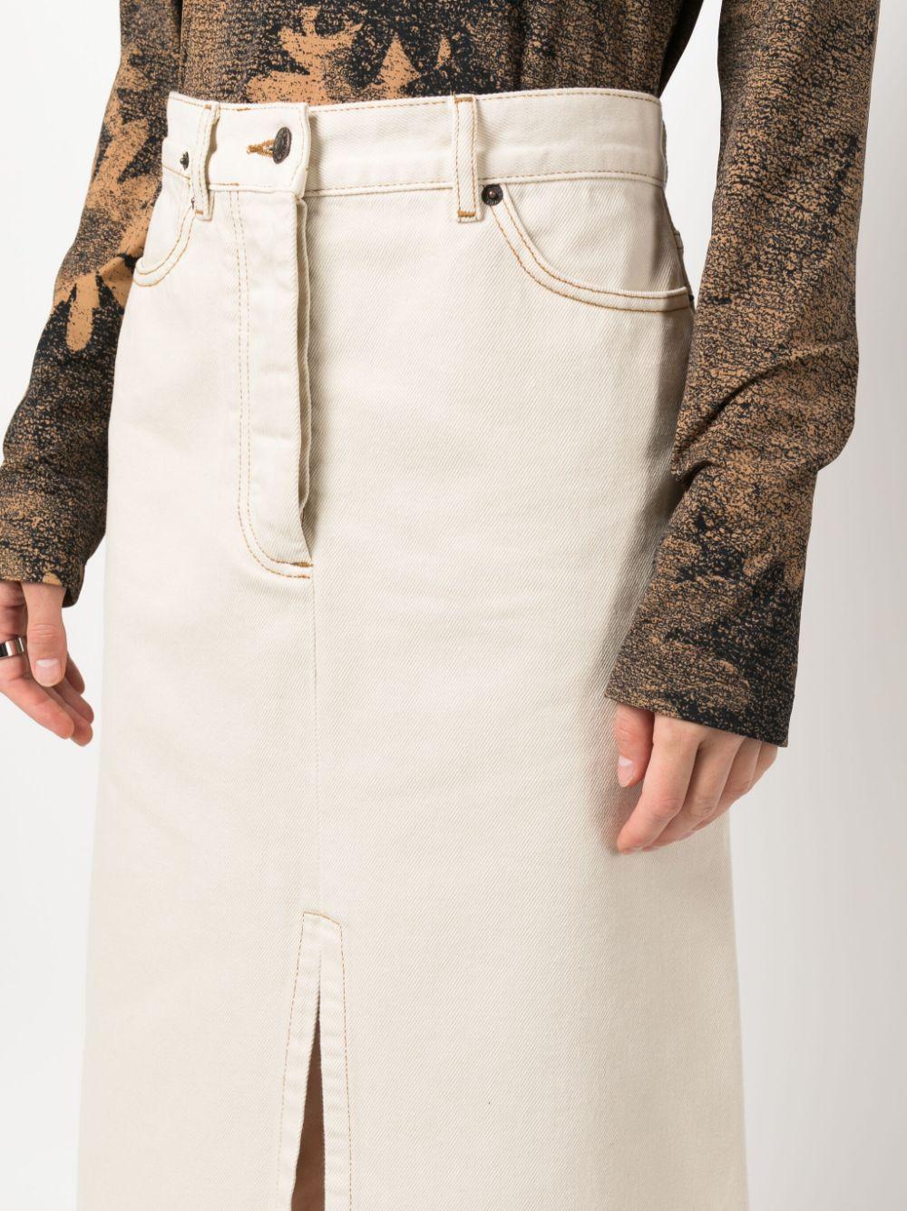 DRIES VAN NOTEN Denim Midi Skirt