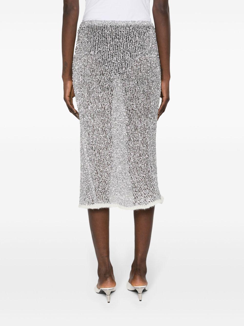DRIES VAN NOTEN Open Knit Skirt