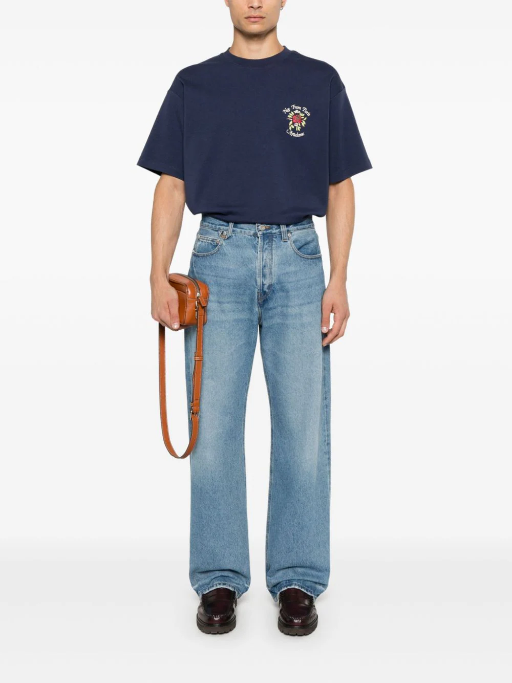 Drôle De Monsieur Le T-shirt Slogan Fleurs