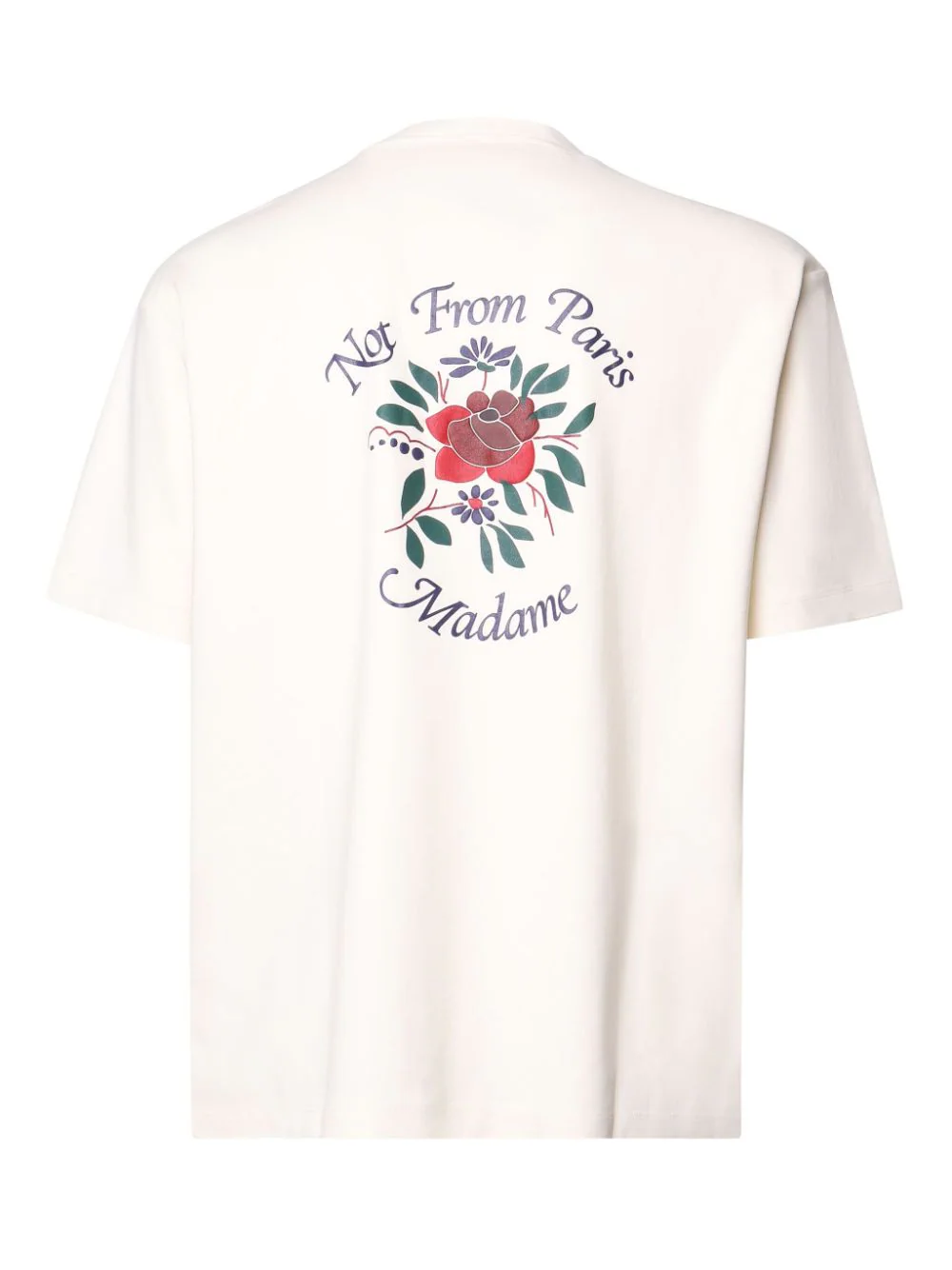 Drôle De Monsieur Le T-shirt Slogan Fleurs