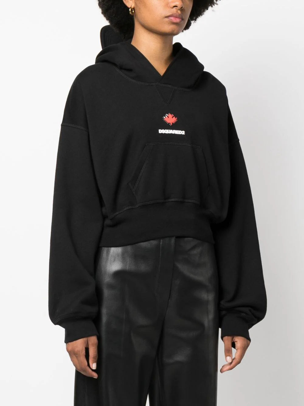 DSQUARED2 Logo Cropped Hoodie