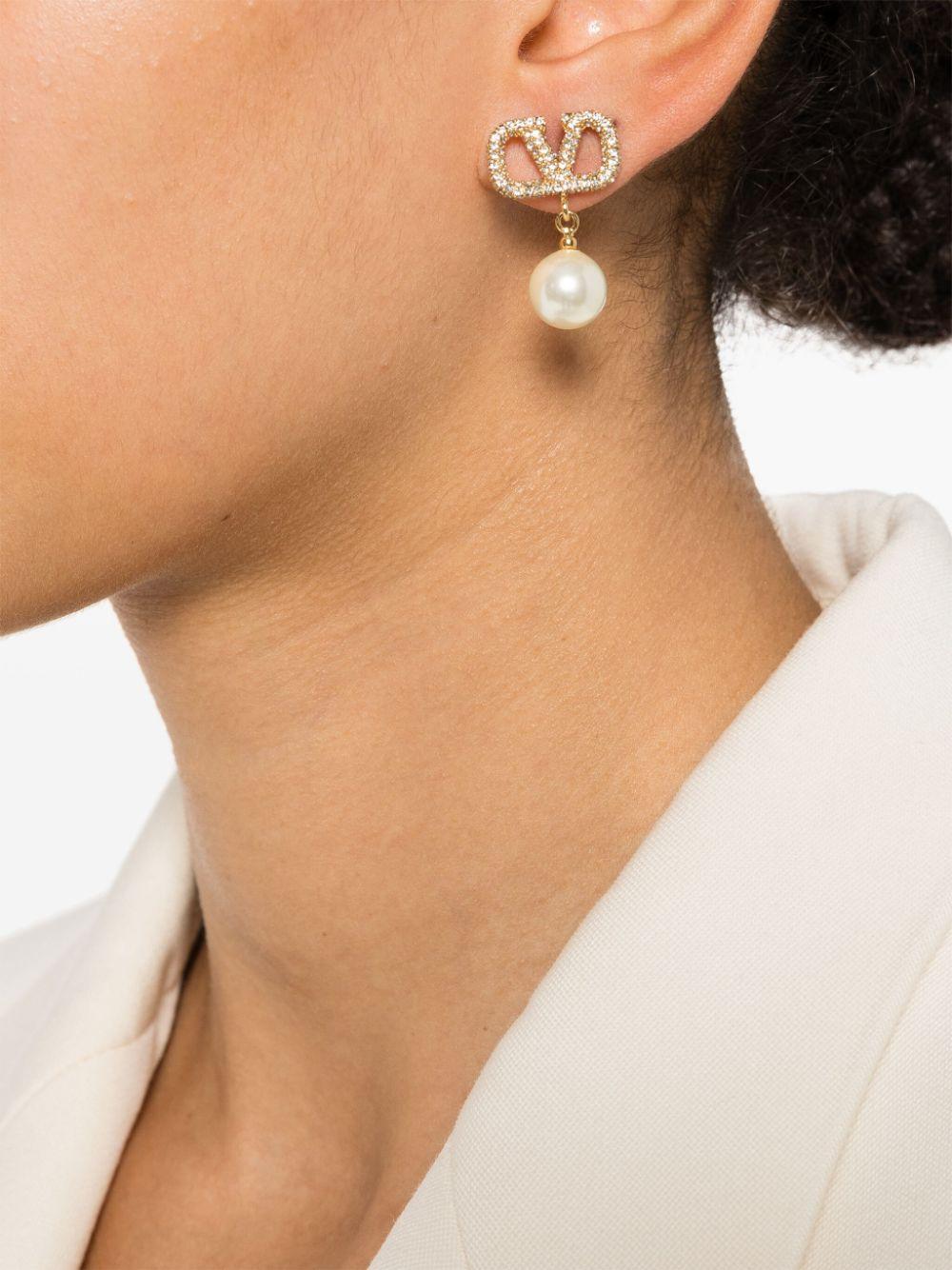 Valentino Garavani Earrings With Swarovski® Crystals And Pearls