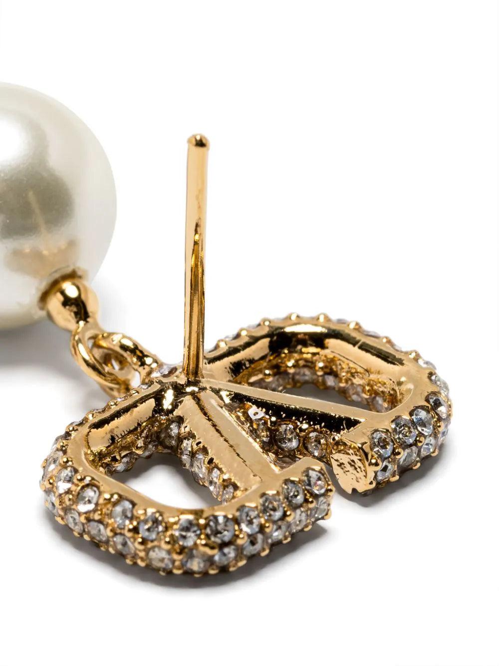 Valentino Garavani Earrings With Swarovski® Crystals And Pearls