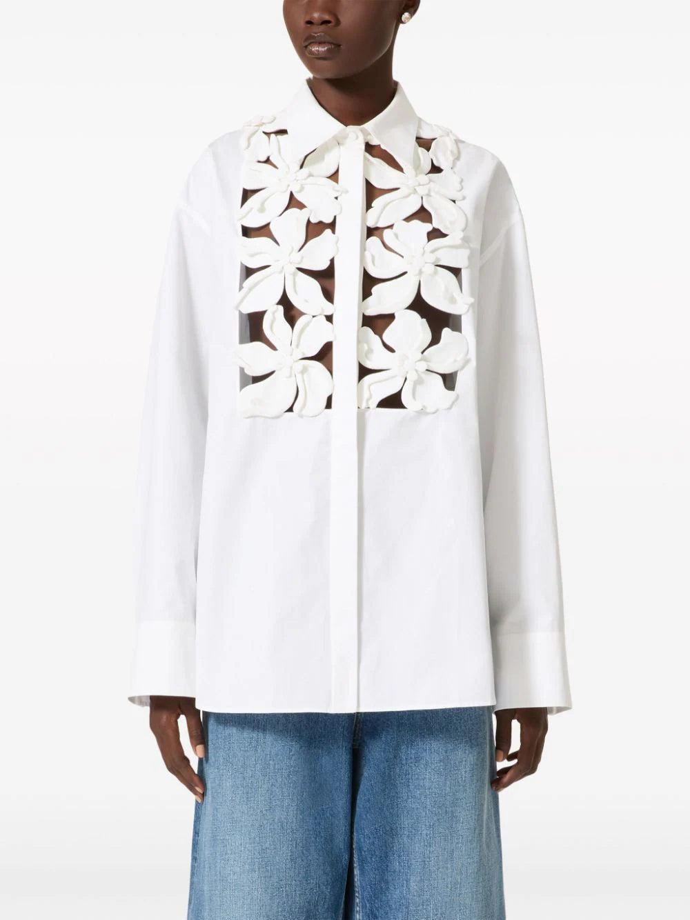 Valentino Garavani Embroidered Compact Popeline Shirt