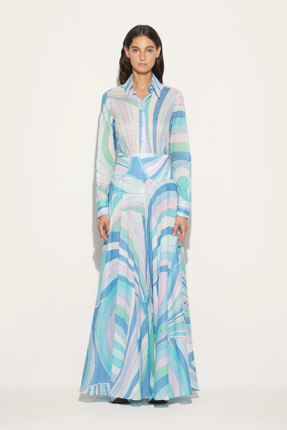 Emilio Pucci Vivara-print Long Skirt
