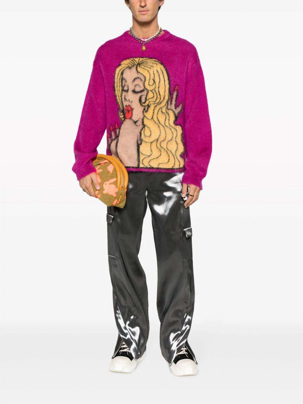 ERL Mohair Pullover With Print