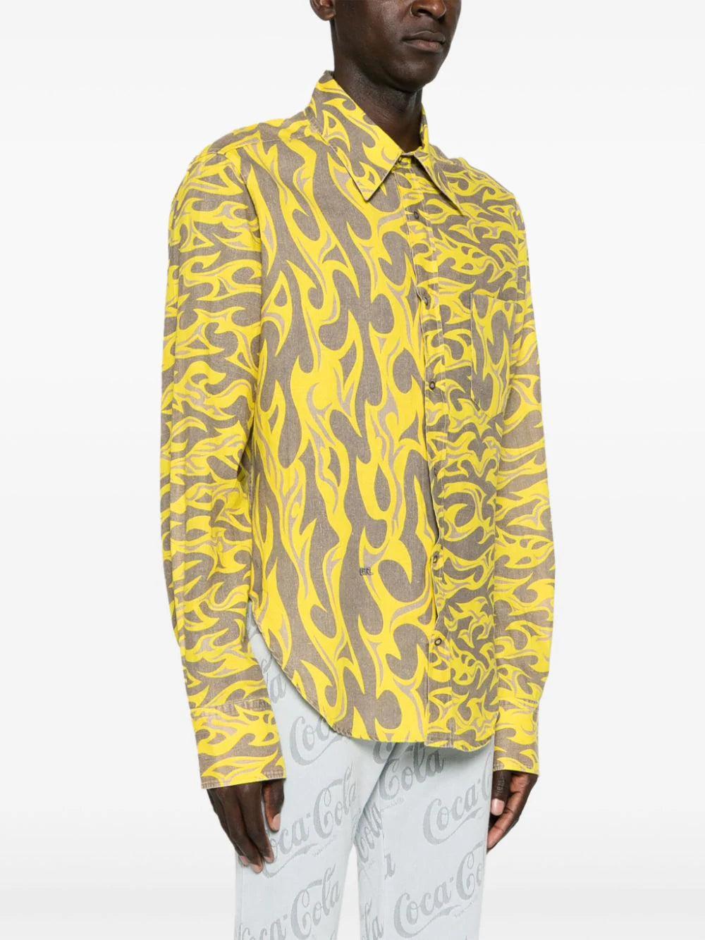 ERL Shirt With Printed Flames