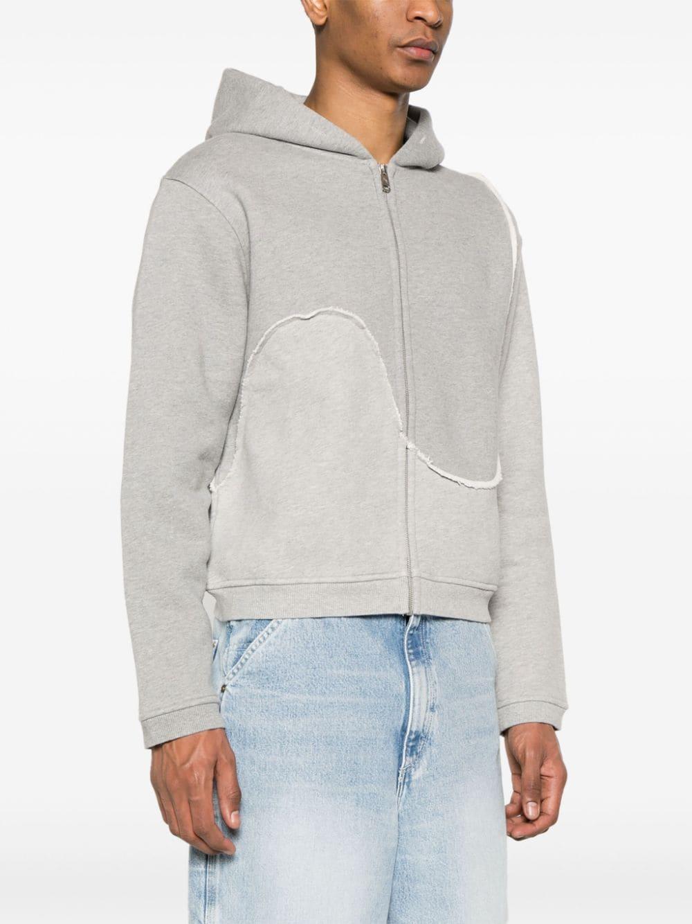 ERL Sweatshirt-jacket With Hood And Frayed Brim