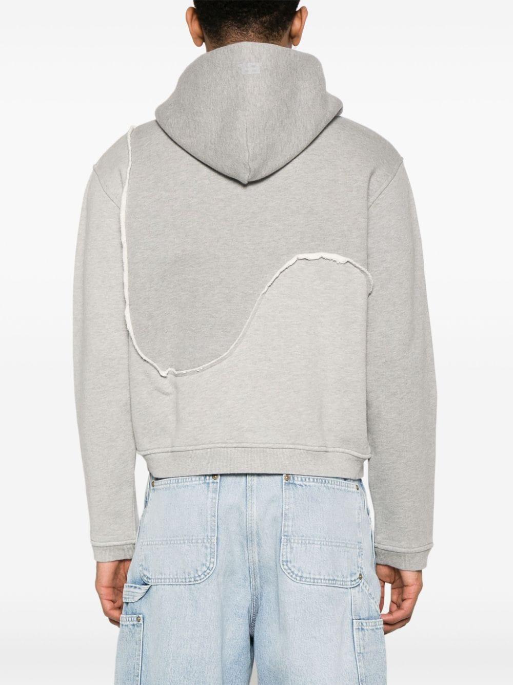 ERL Sweatshirt-jacket With Hood And Frayed Brim
