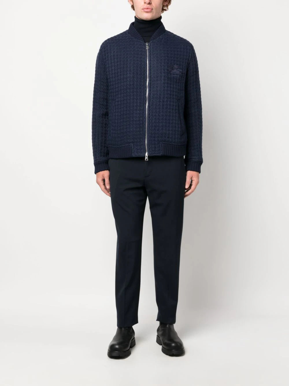 ETRO Bomber Jacket With Intarsia And Logo