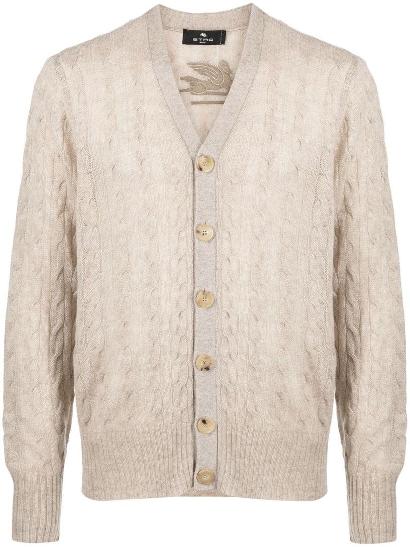 ETRO Cable-knit cashmere cardigan