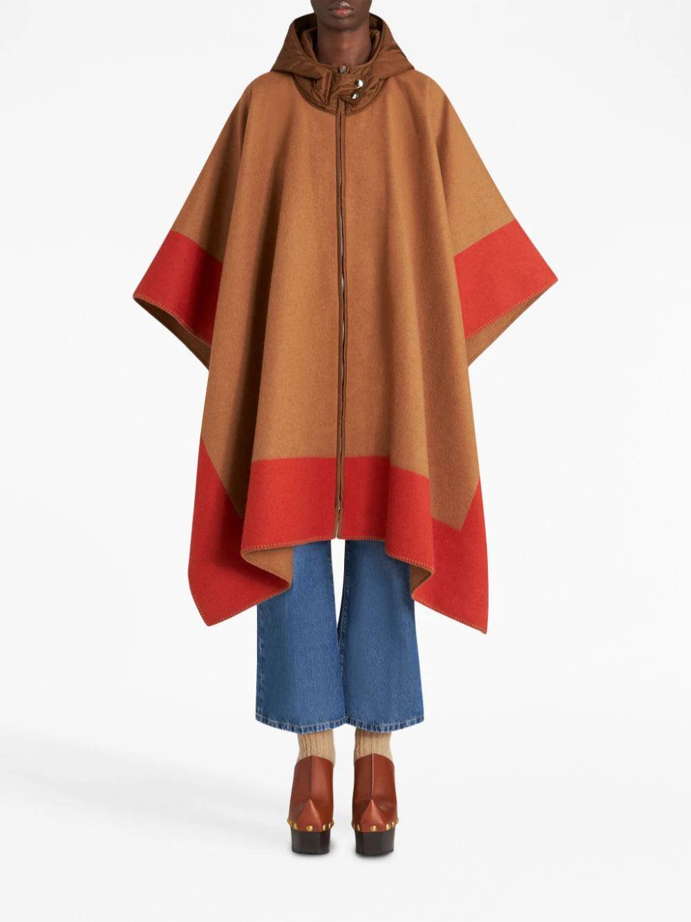ETRO Hooded Cape With Logo