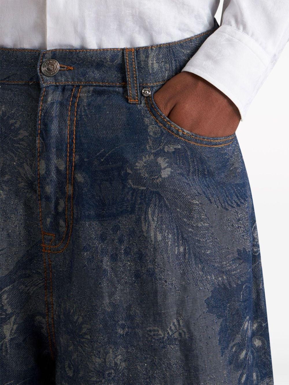 ETRO Jacquard Denim Bermuda Shorts