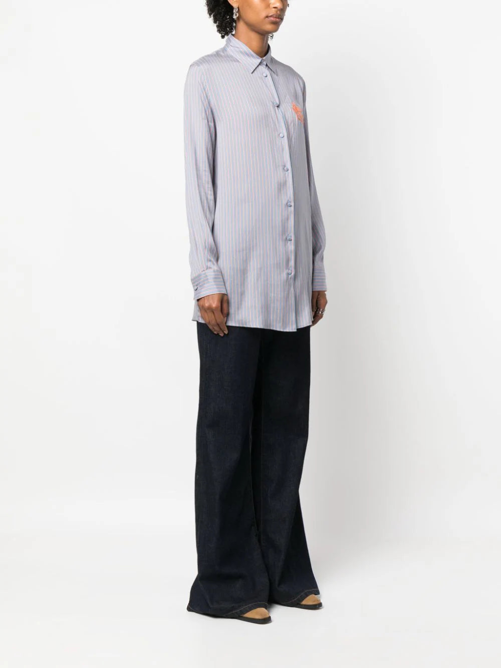 ETRO Logo-embroidered Striped Shirt