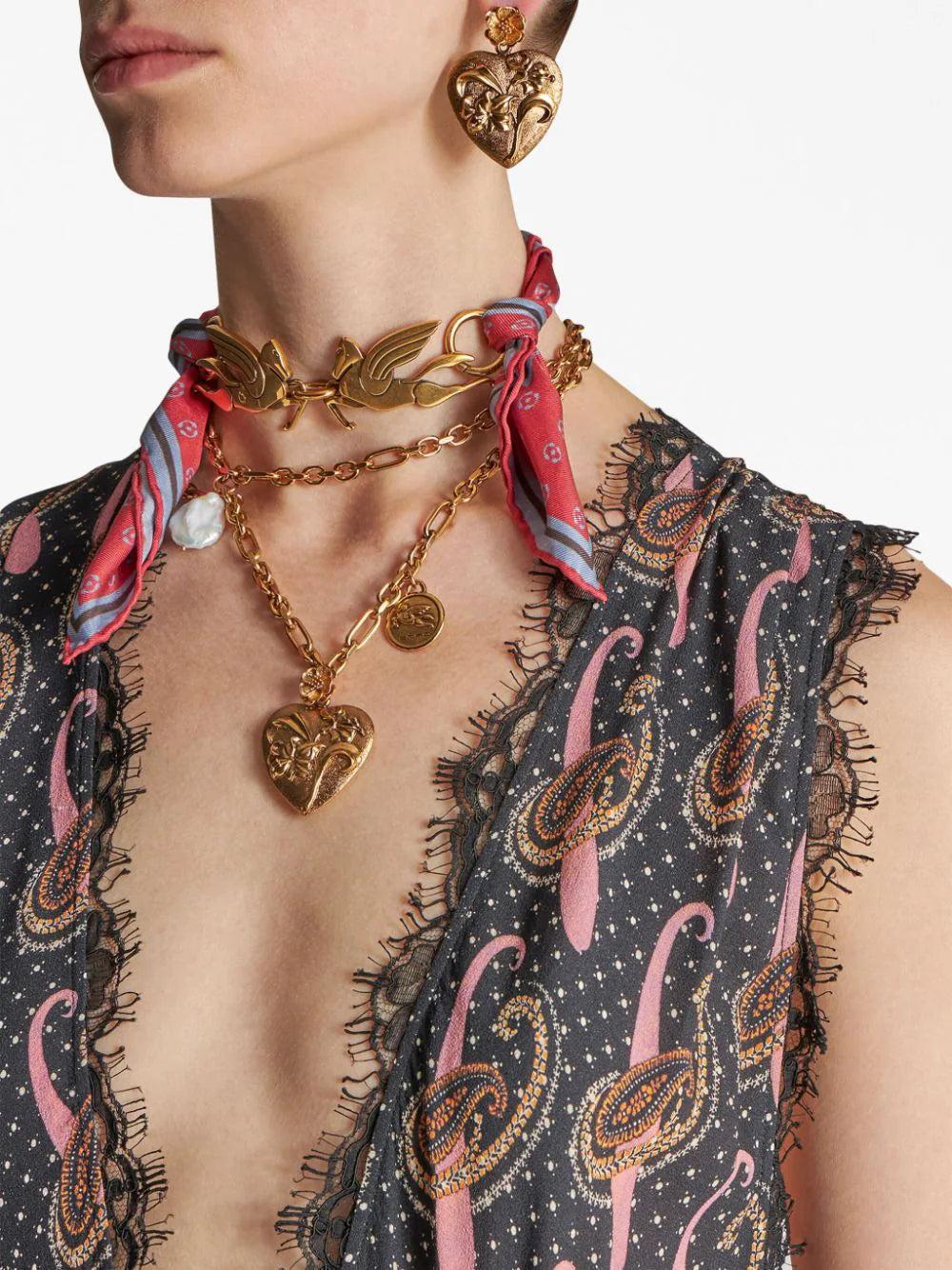 ETRO Long Paisley Sable Dress
