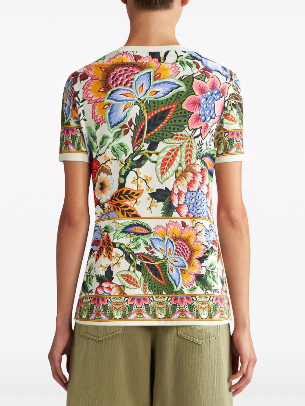 ETRO Multicoloured Bouquet T-shirt