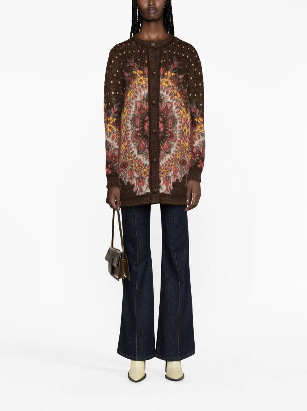 ETRO Patterned-jacquard Cardigan