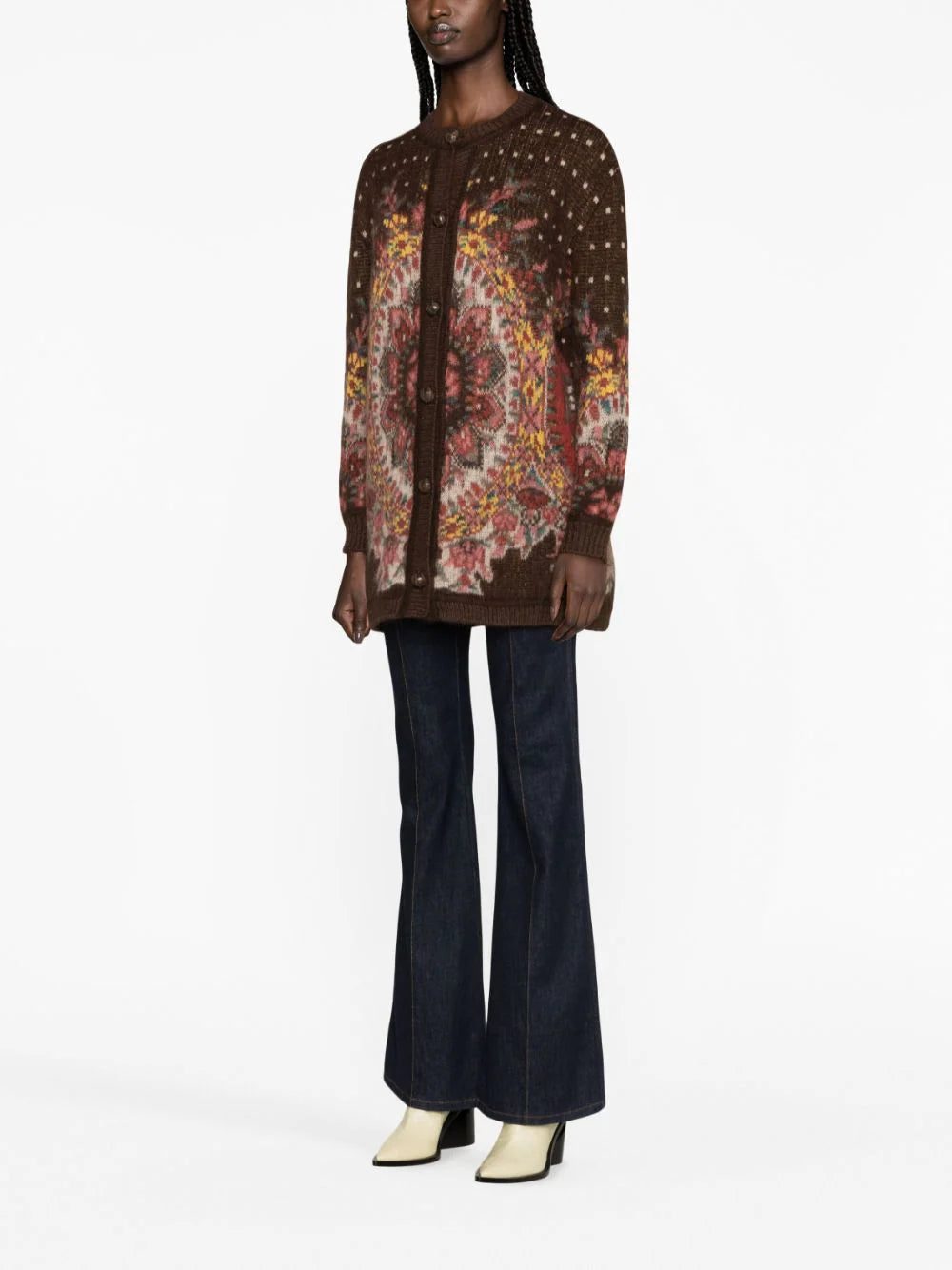 ETRO Patterned-jacquard Cardigan