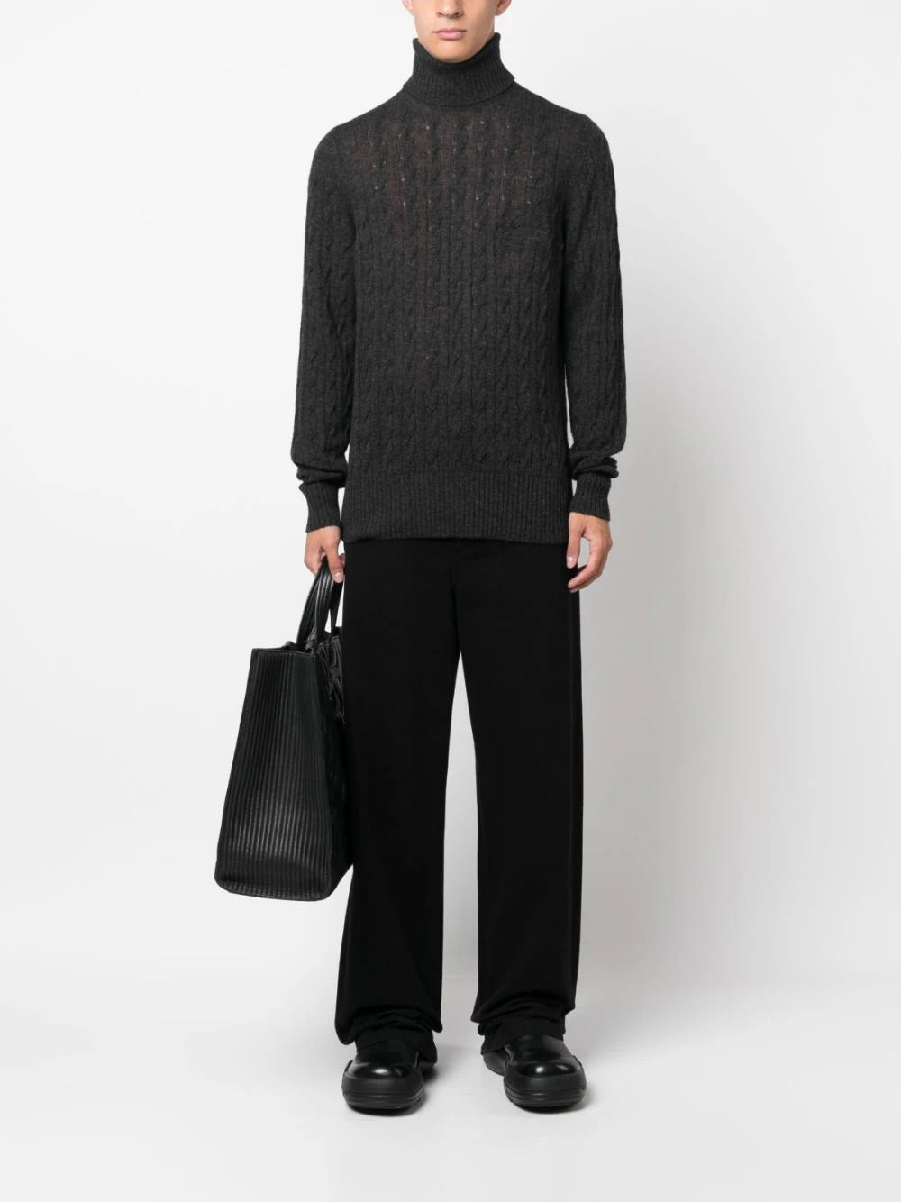 ETRO Roll-neck Cashmere Cable-knit Jumper