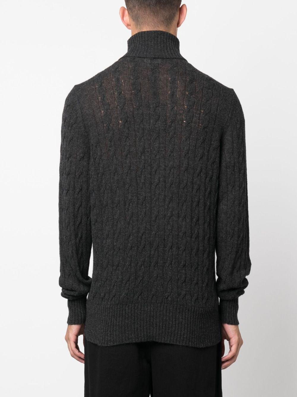 ETRO Roll-neck Cashmere Cable-knit Jumper