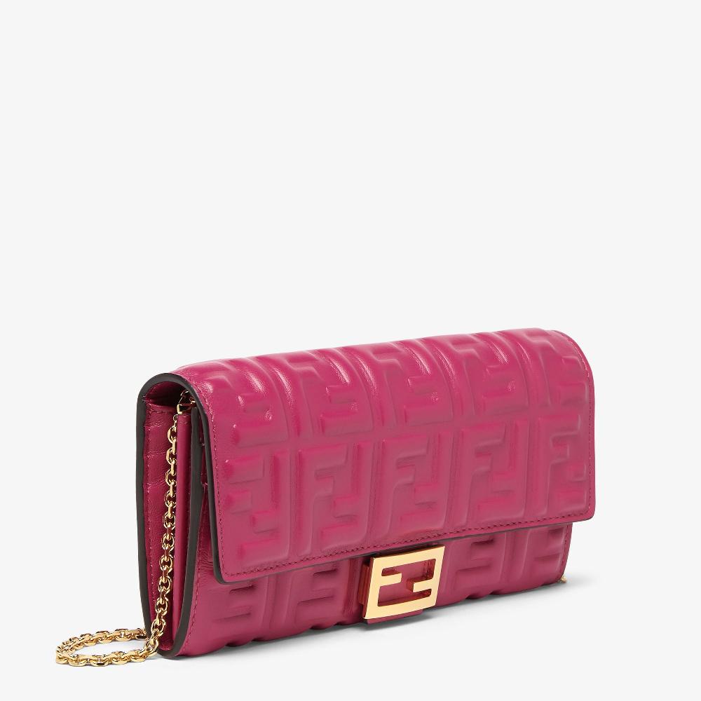 FENDI Baguette Continental Wallet With Chain