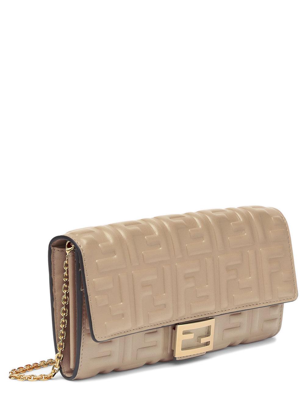 FENDI Baguette Continental Wallet With Chain
