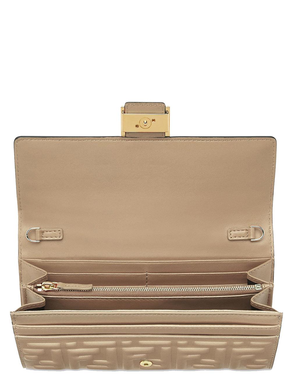 FENDI Baguette Continental Wallet With Chain
