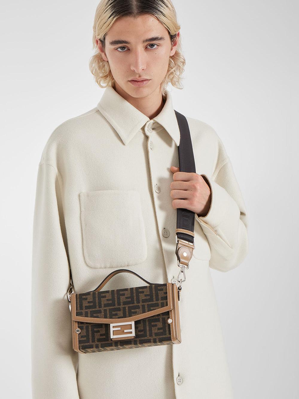 FENDI Baguette Soft Trunk In Ff Jacquard Fabric