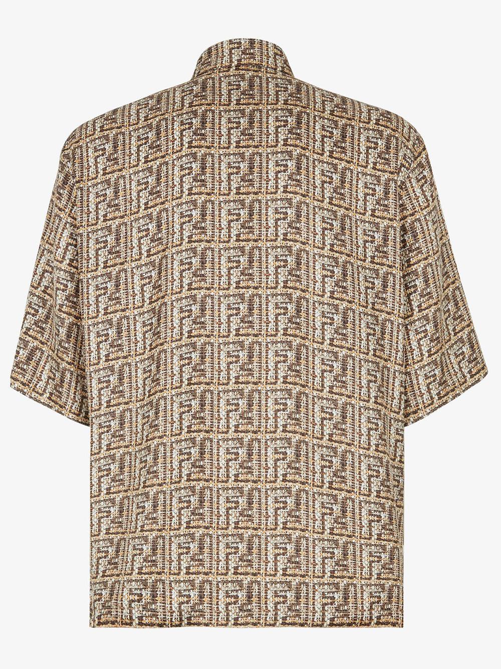 FENDI Beige Ff Silk Shirt