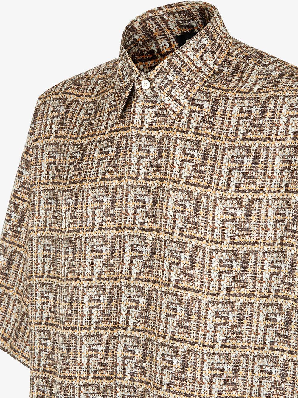 FENDI Beige Ff Silk Shirt