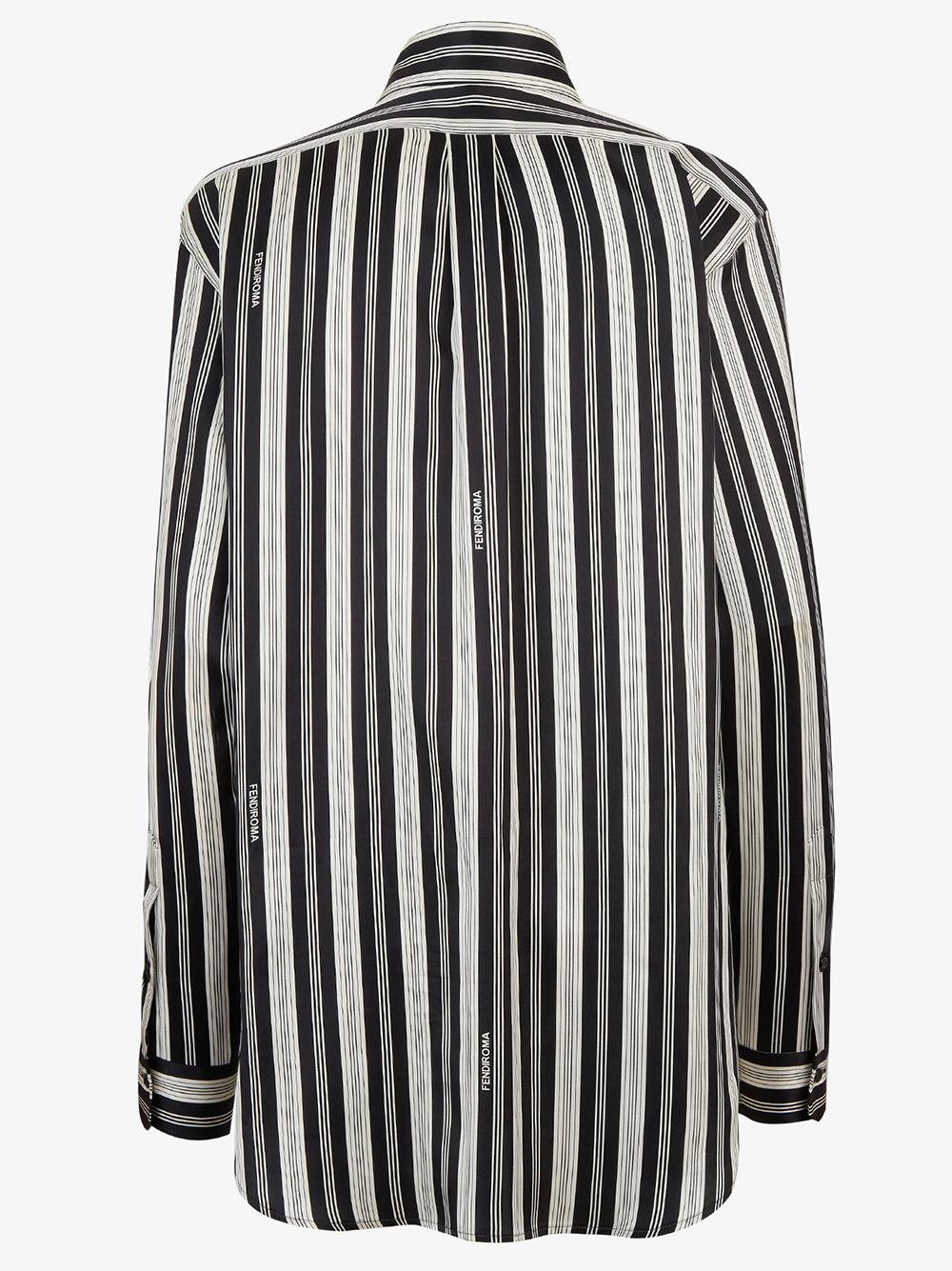 FENDI Black And White Striped Shirt