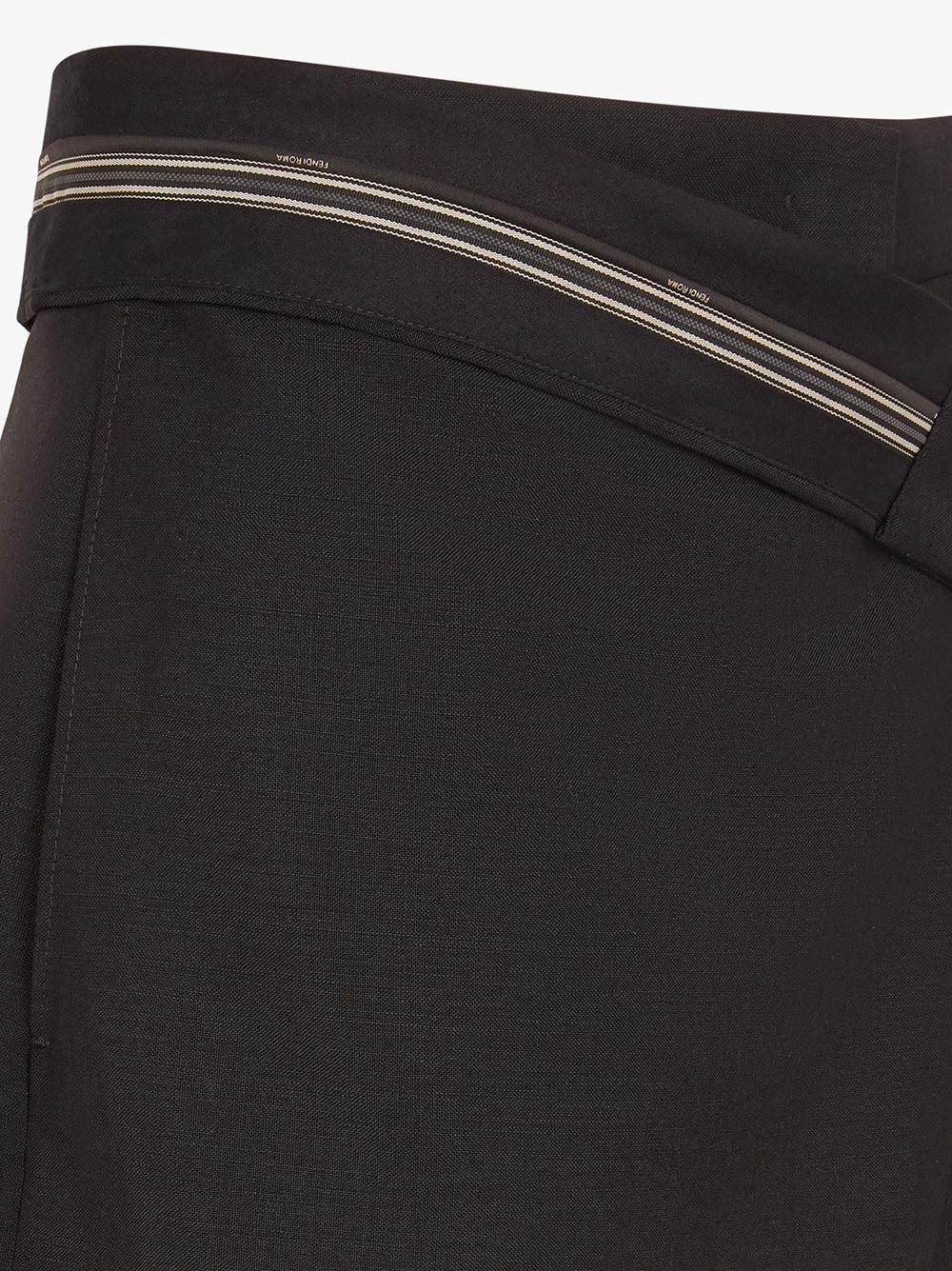 FENDI Black Mohair Shorts