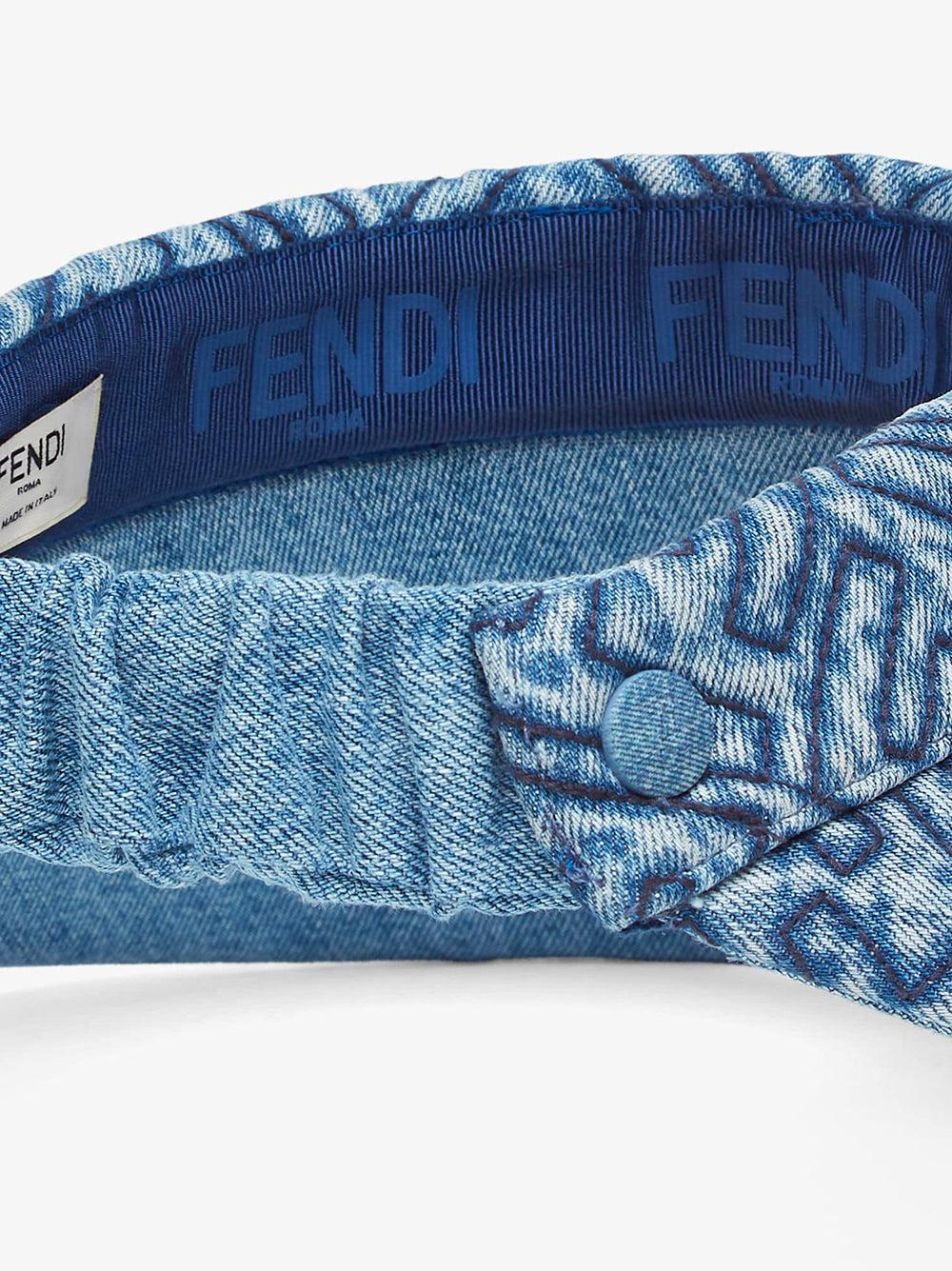 FENDI Blue Ff Denim Visor