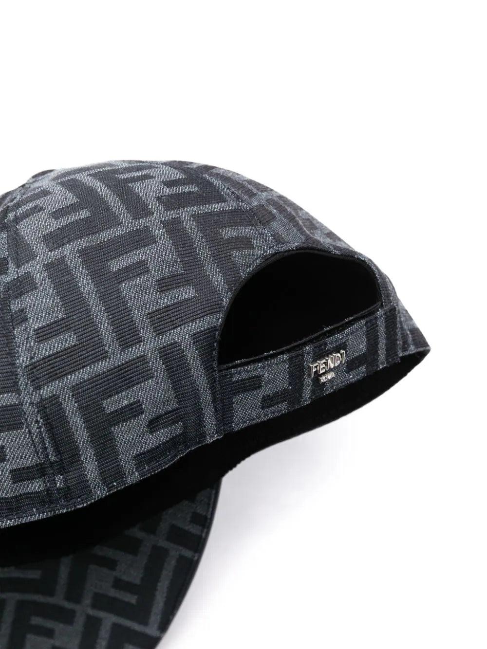 FENDI Blue Ff Jacquard Baseball Cap
