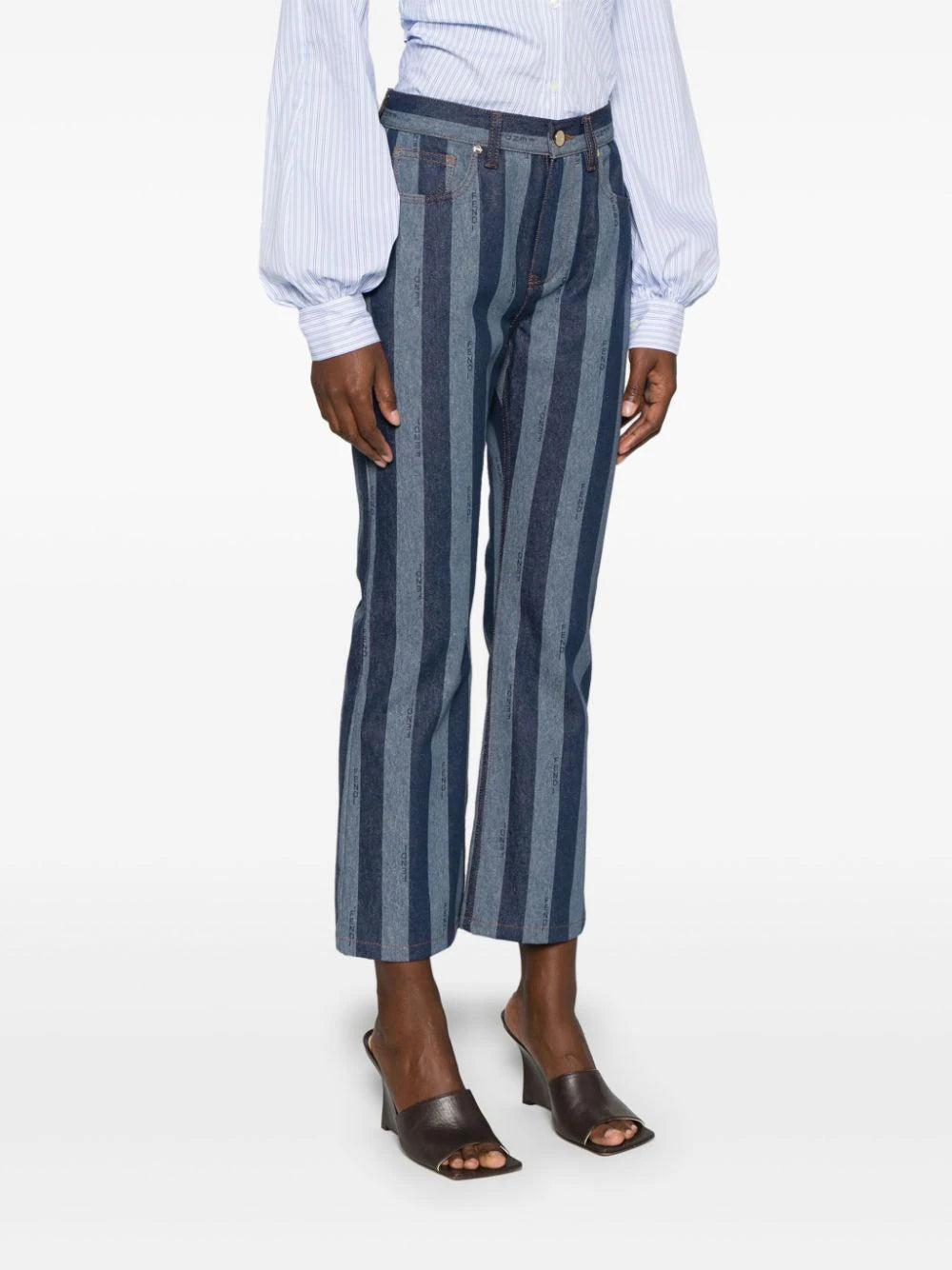FENDI Blue Pequin Denim Trousers